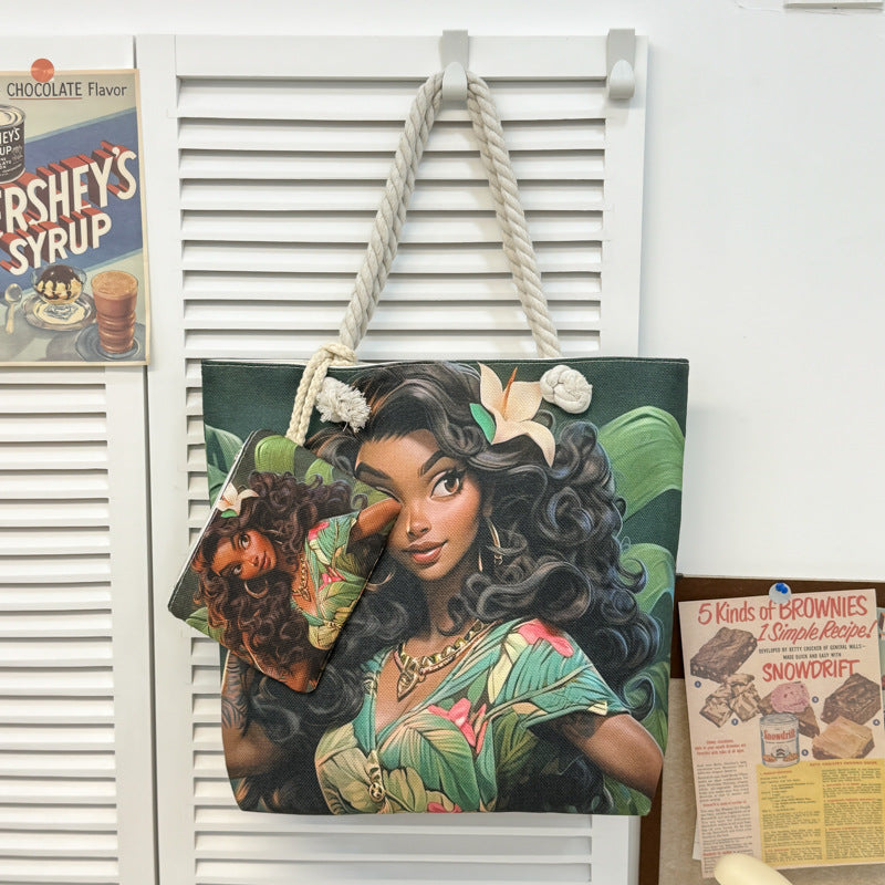 1. LARGE TOTE BAG WITH PURSE (TWO SIDED)