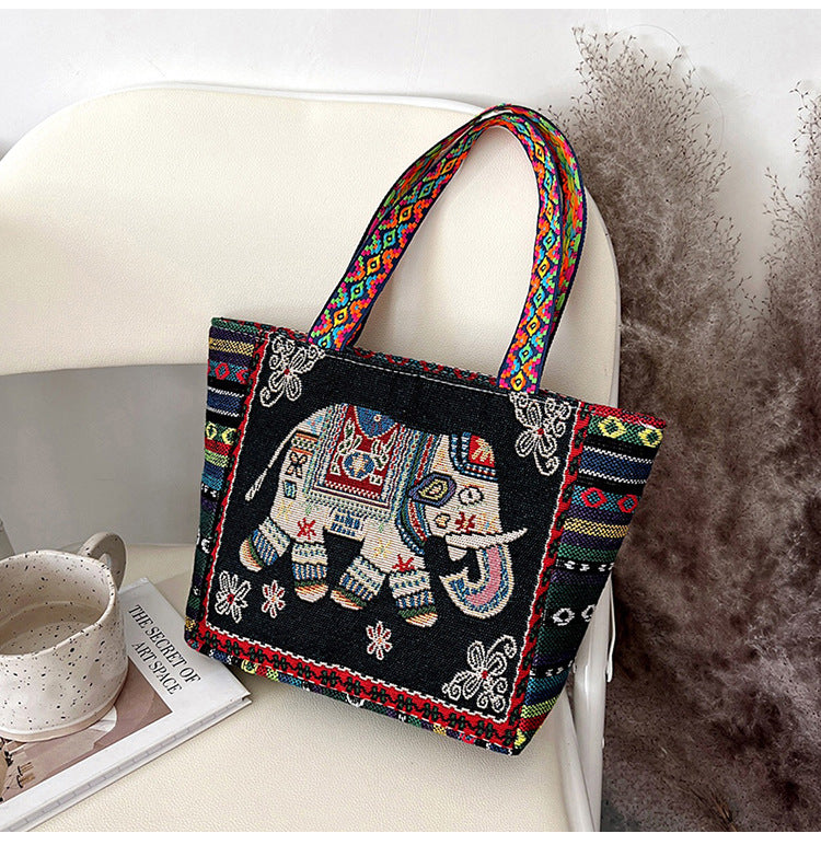 RETRO EMBROIDERY  HAND BAG