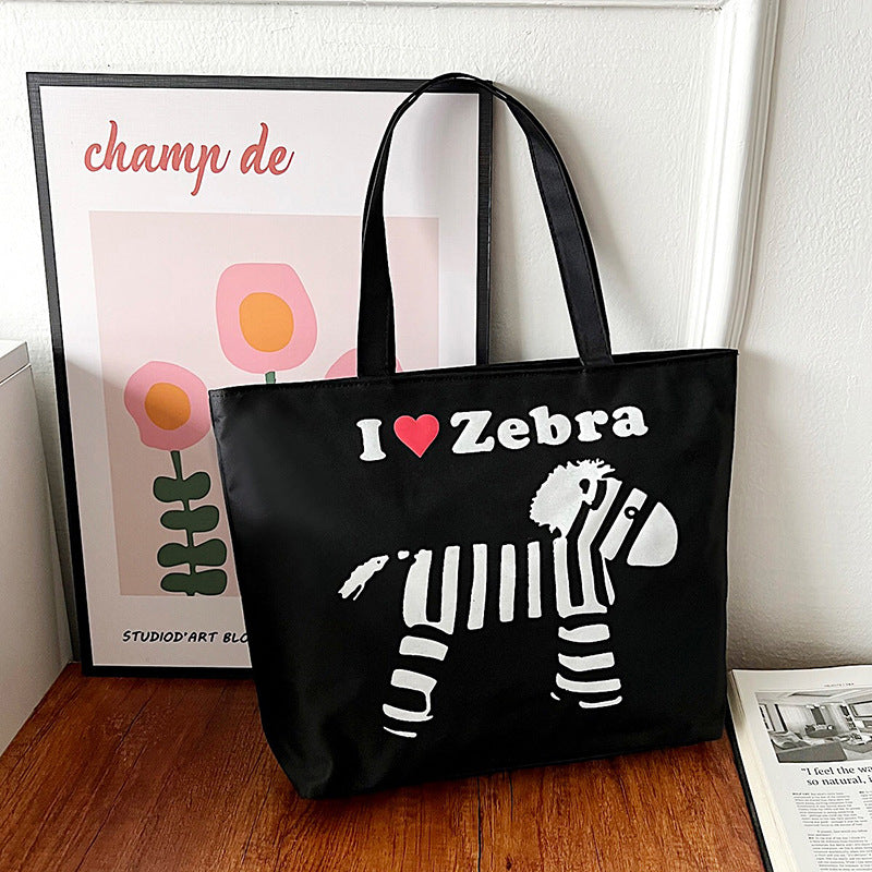 CANVAS BLACK TOTE BAG
