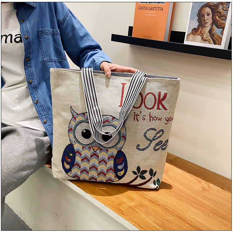 RETRO ANIMAL TOTE BAG