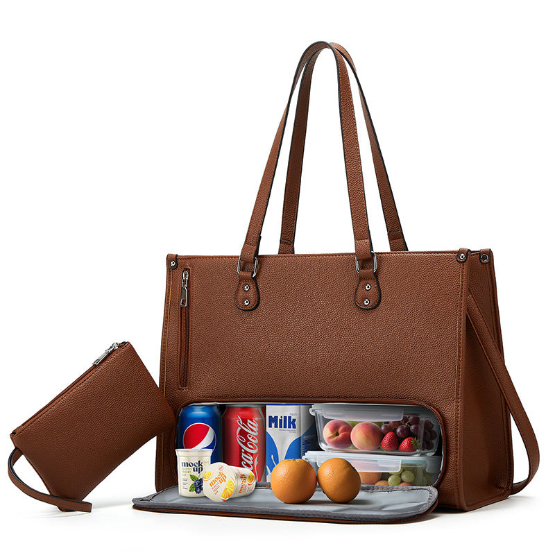 **I Large-Capacity Tote Bag  With inbuilt lunchbox