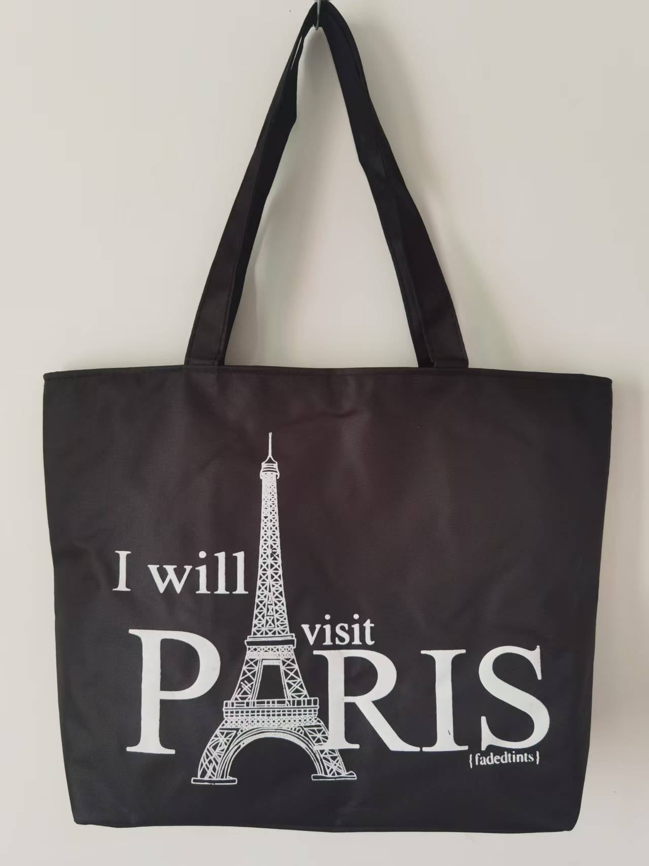 CANVAS BLACK TOTE BAG