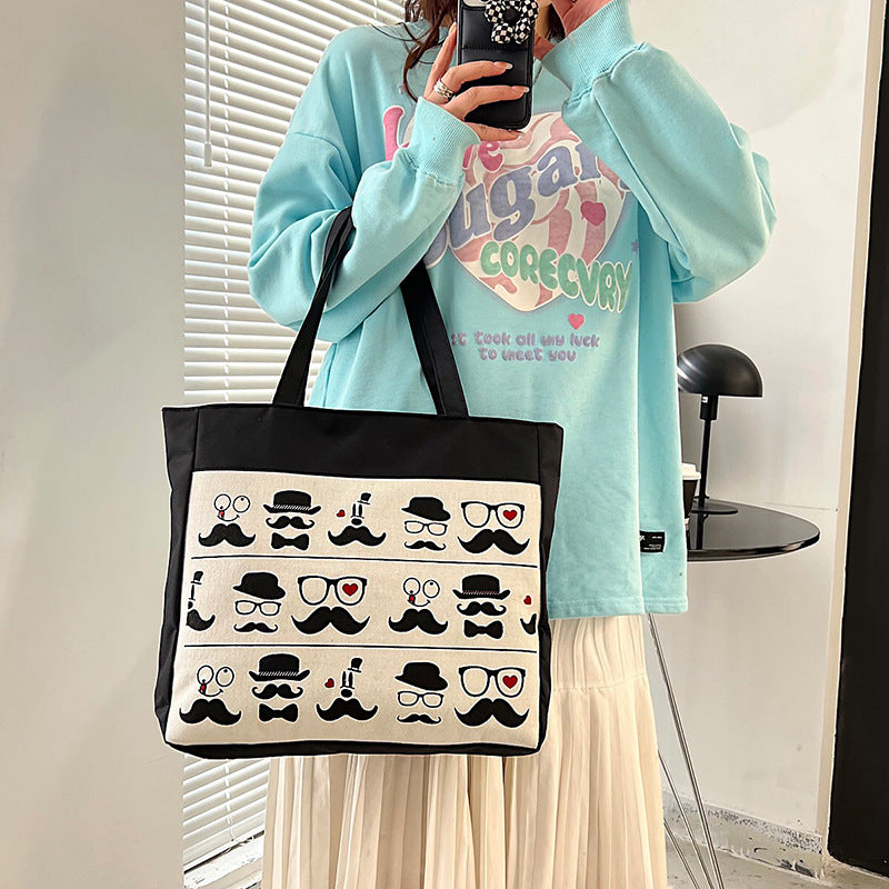 CANVAS BLACK TOTE BAG