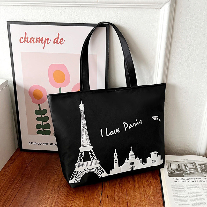 CANVAS BLACK TOTE BAG