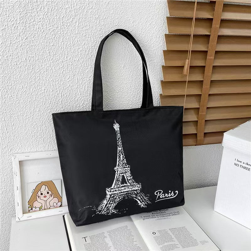CANVAS BLACK TOTE BAG
