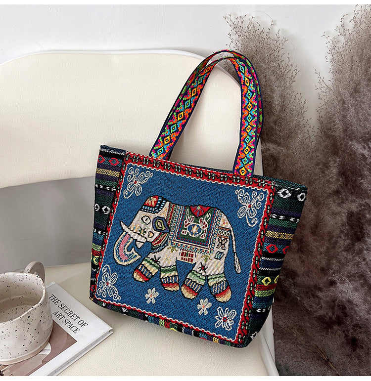RETRO EMBROIDERY  HAND BAG