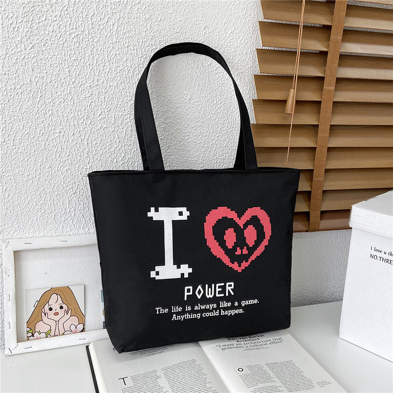 CANVAS BLACK TOTE BAG