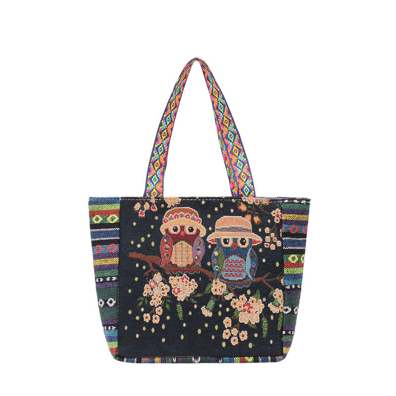 RETRO EMBROIDERY  HAND BAG