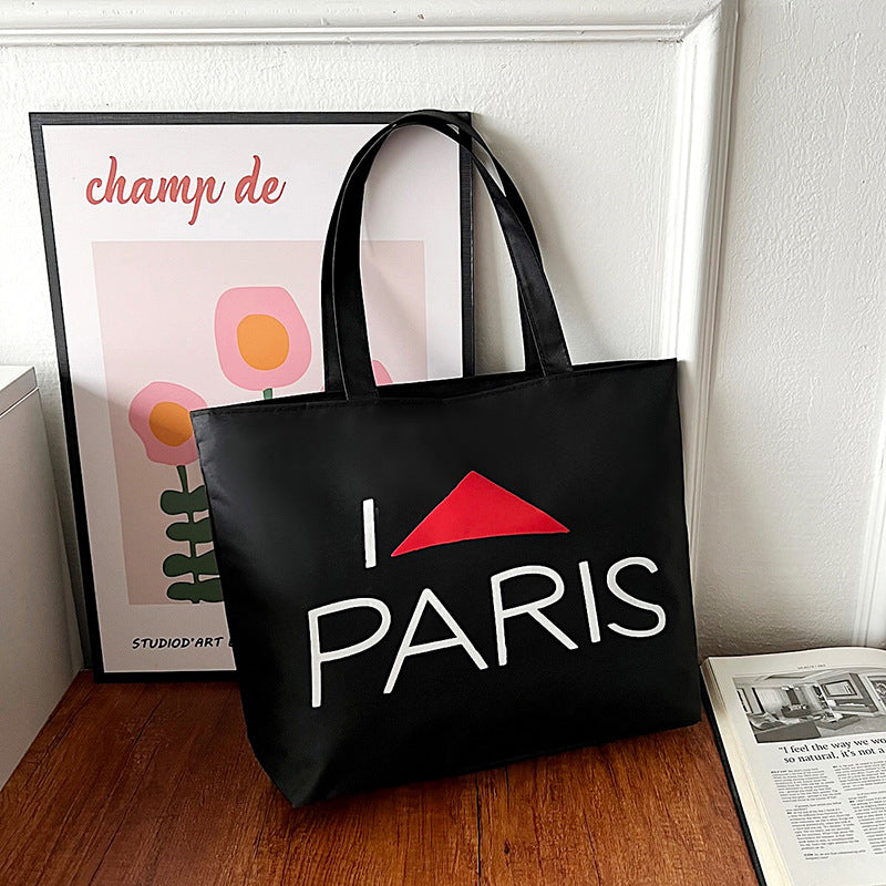 CANVAS BLACK TOTE BAG