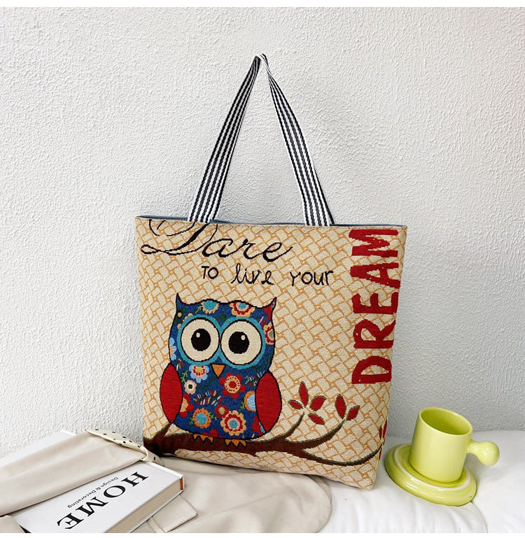 RETRO ANIMAL TOTE BAG