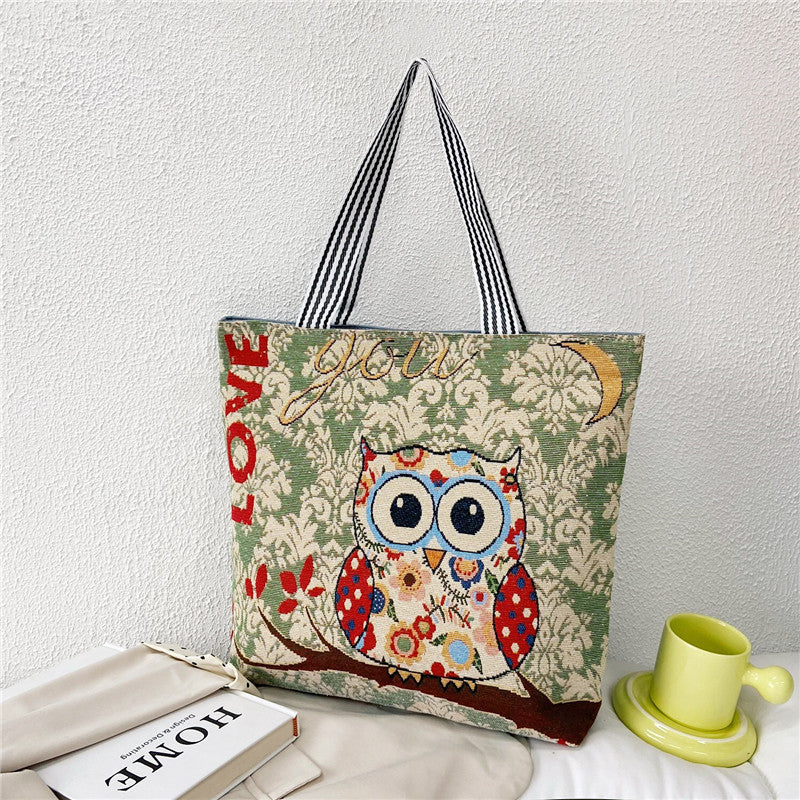 RETRO ANIMAL TOTE BAG