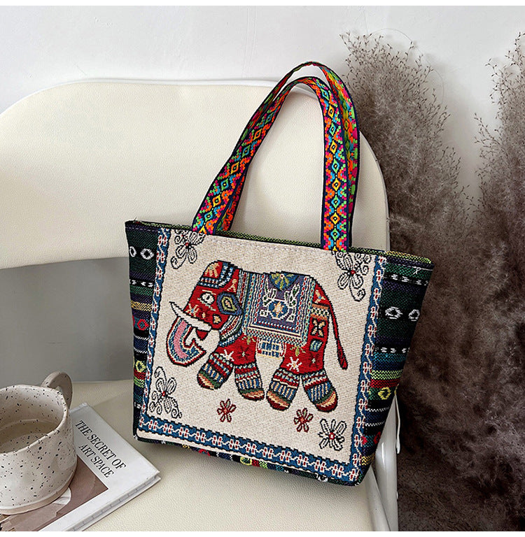 RETRO EMBROIDERY  HAND BAG