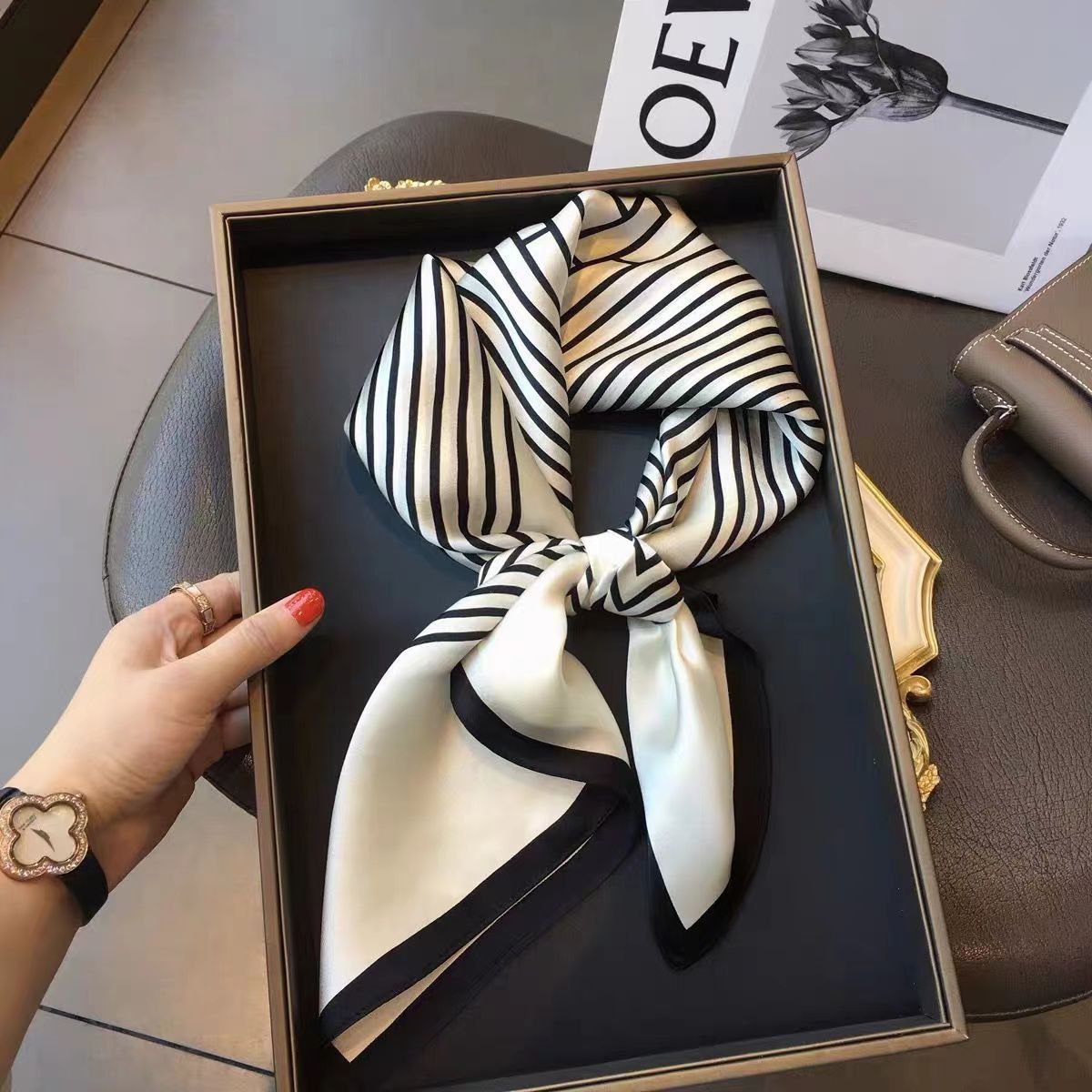 (70CM X 70CM) SILK SCARF GUAVA