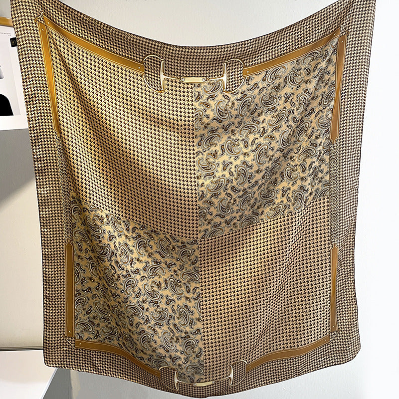 (110cm x 110cm) Big Flower 110 Silk Scarf Large