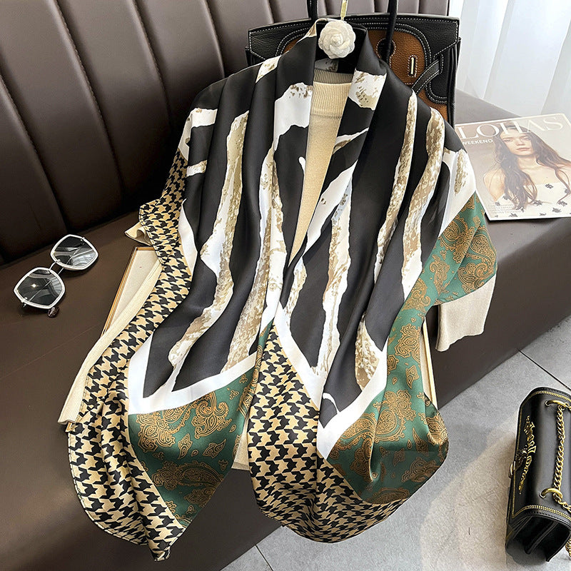 (110cm x 110cm) Big Flower 110 Silk Scarf Large