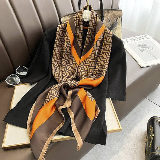 (110cm x 110cm) Big Flower 110 Silk Scarf Large