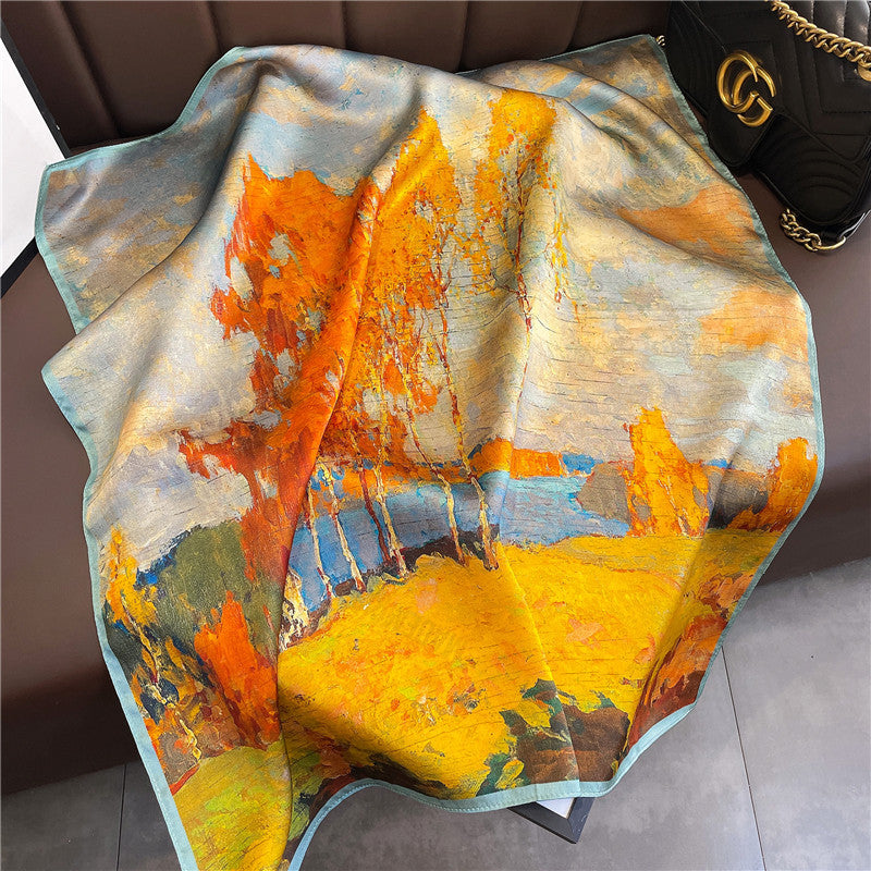 (70CM X 70CM) SILK SCARF BERRY