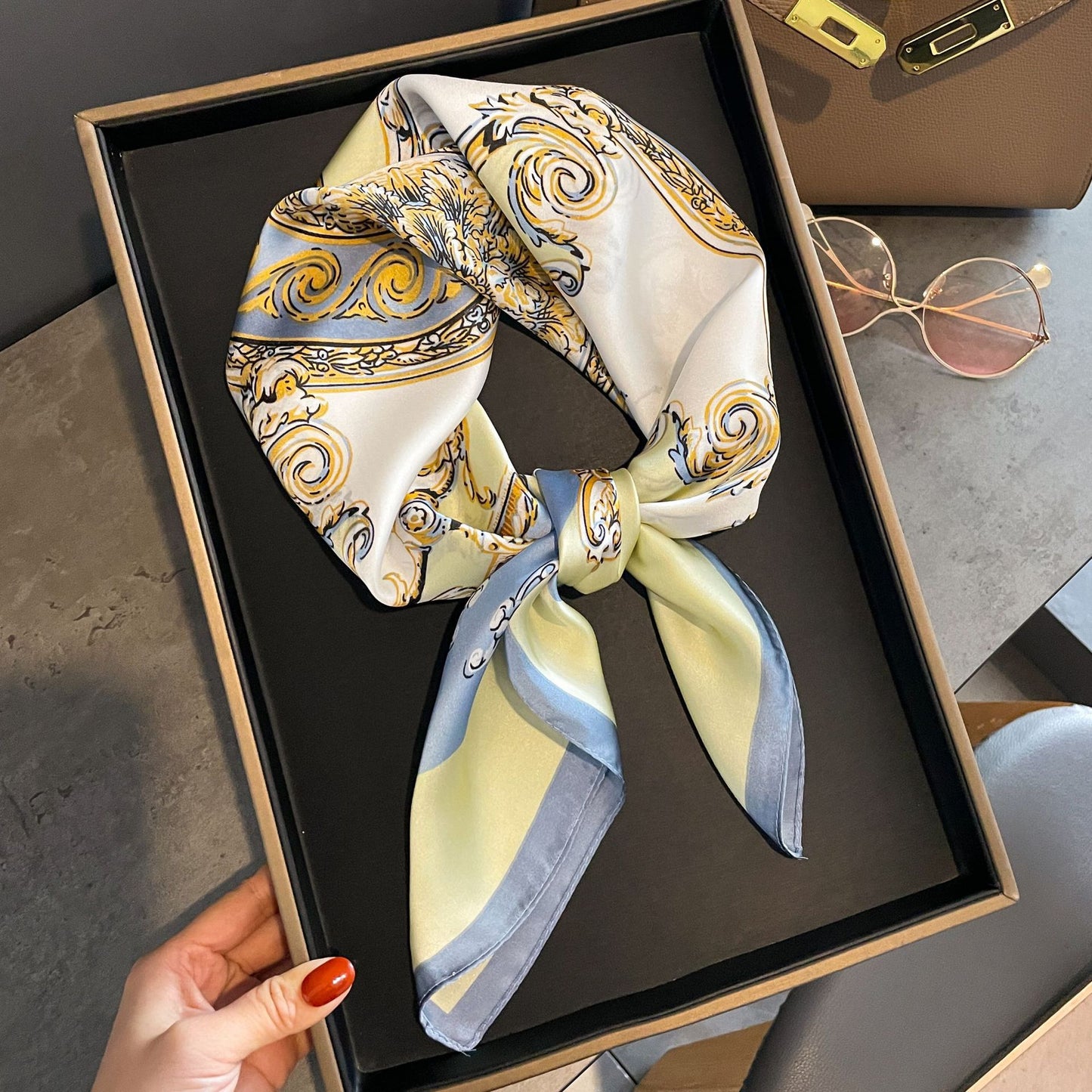 (70CM X 70CM) SILK SCARF GUAVA