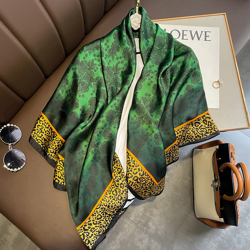 (110cm x 110cm) Big Flower 110 Silk Scarf Large