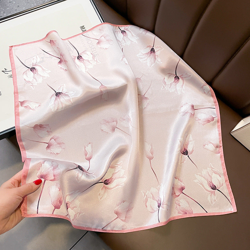(70CM X 70CM) SILK SCARF BERRY