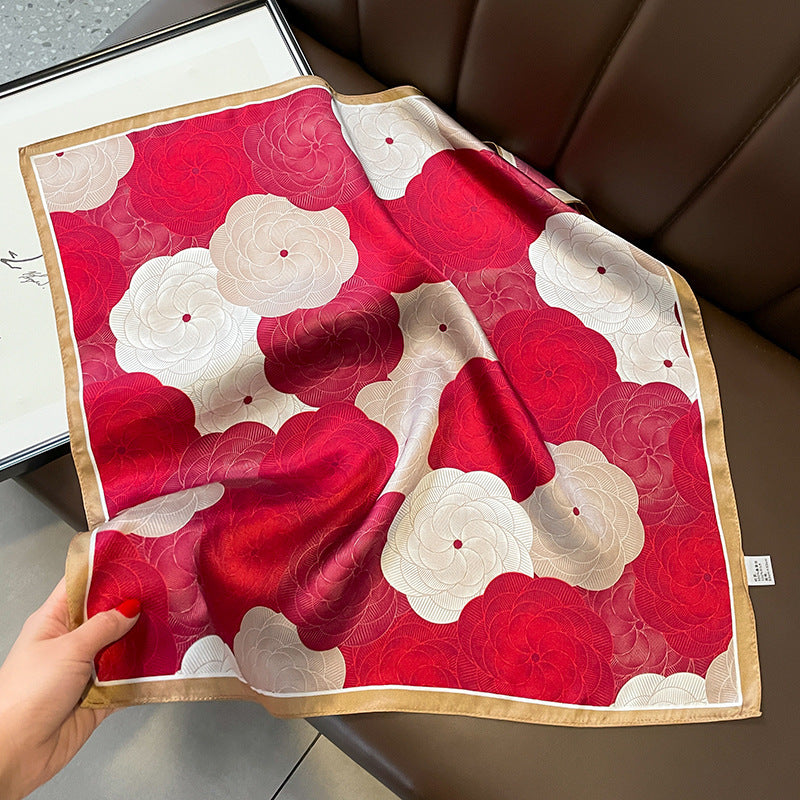 (70CM X 70CM) SILK SCARF BERRY