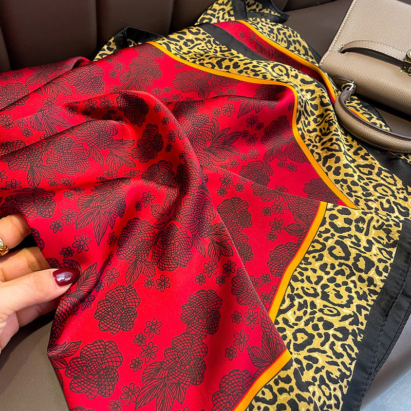 (110cm x 110cm) Big Flower 110 Silk Scarf Large
