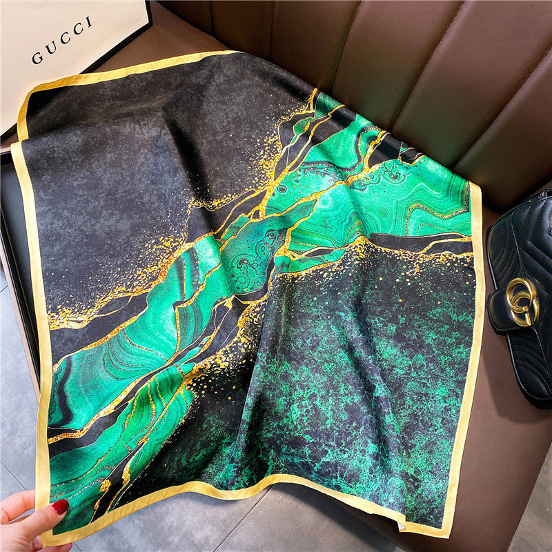 (70CM X 70CM) SILK SCARF BERRY