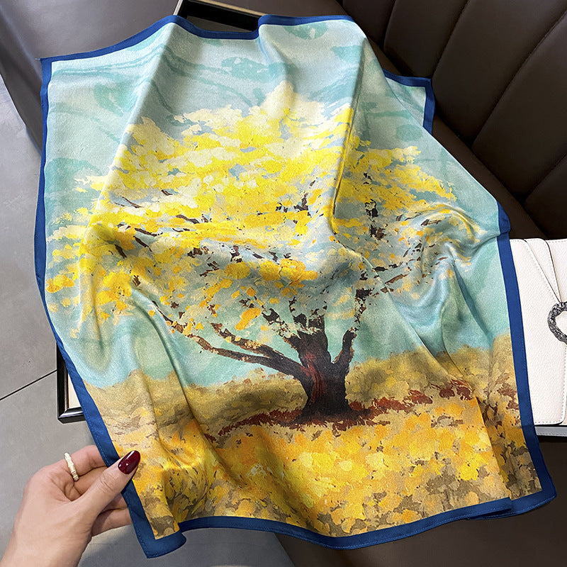 (70CM X 70CM) SILK SCARF BERRY